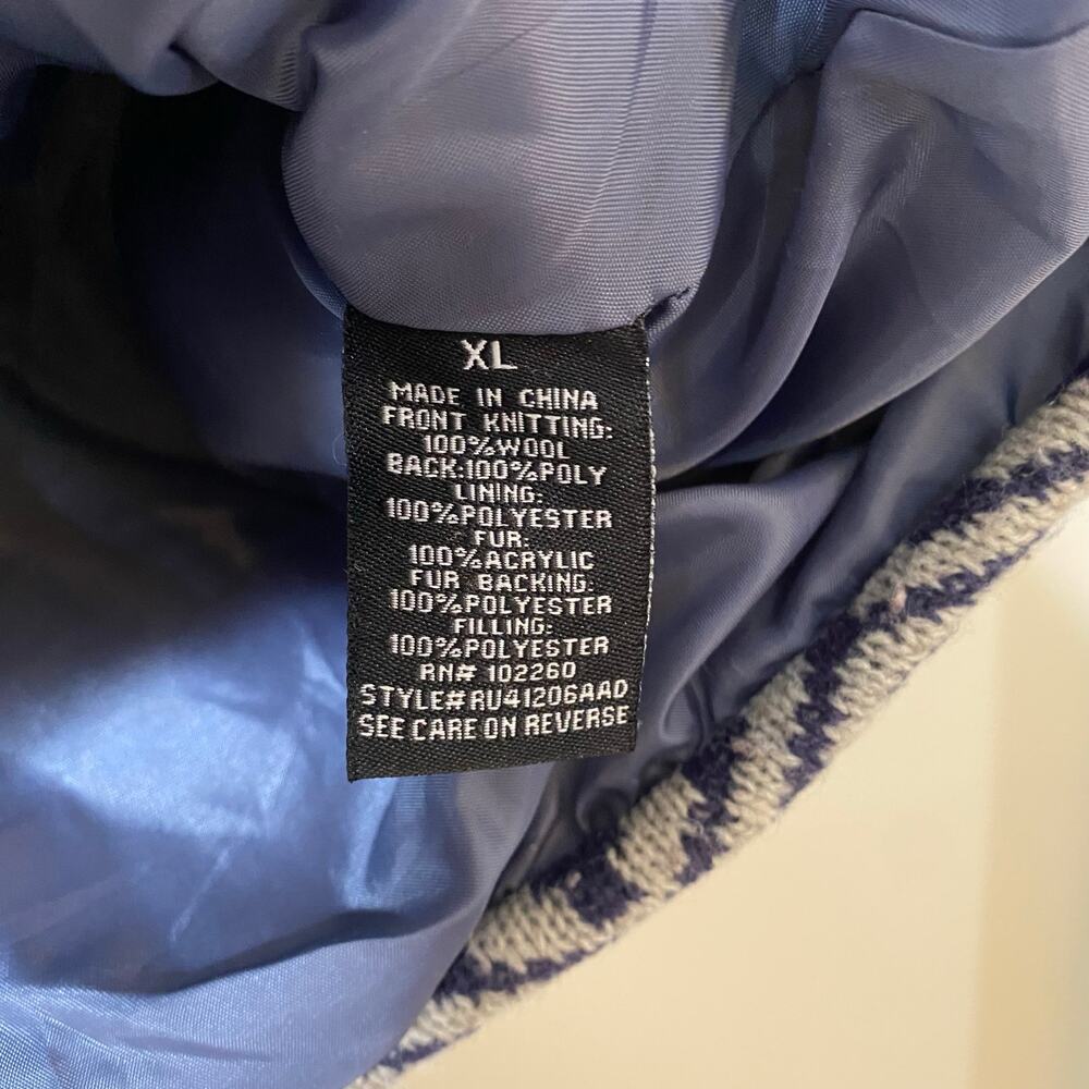 Y2K RUE 21 Fair Isle 100% Wool Knit Zip Snap Closure Vest XL - Picture 5 of 7